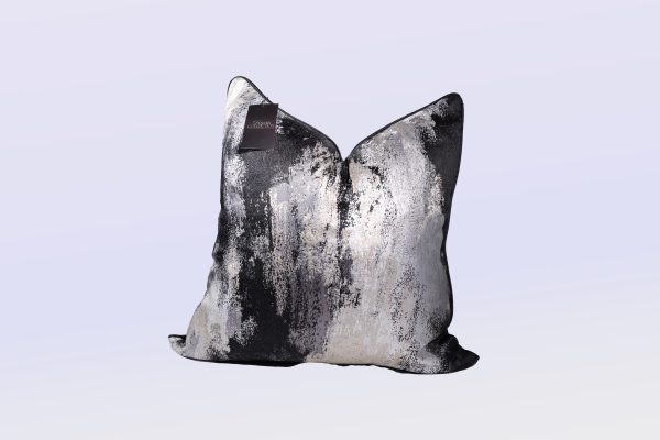 Nude and Black- 24" Square Luxury Collection Pillow Case w/Hidden Zipper (insert not included)